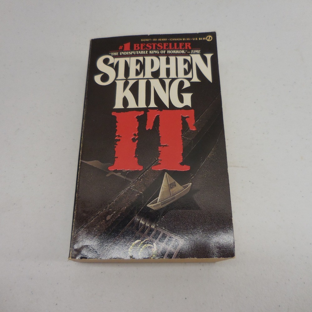 Stephen King IT 1st Signet Printing 1987 Vintage Paperback Horror Novel AE4951